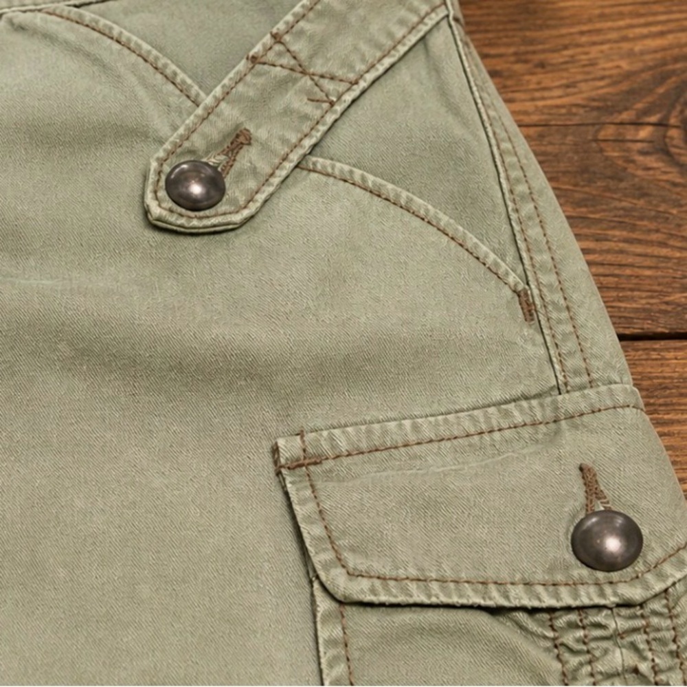 🌿 Levi’s Tab Twills Cargo Capri Pants Y2K (2003) – Olive Green – Size 5 - Picture 6 of 9